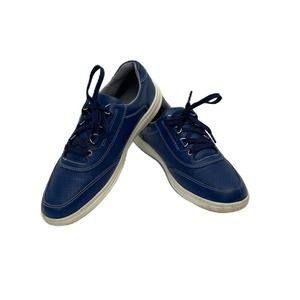 SAS SPORTY LUX Lace Up Blue Leather sneakers casual athletic shoes Women's Sz 9N